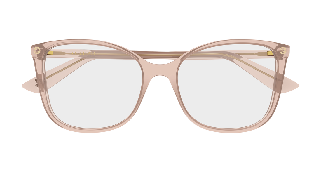 Brillen gucci gg0026o 032 beige cat eye femenino größe 55mm - Detailansicht