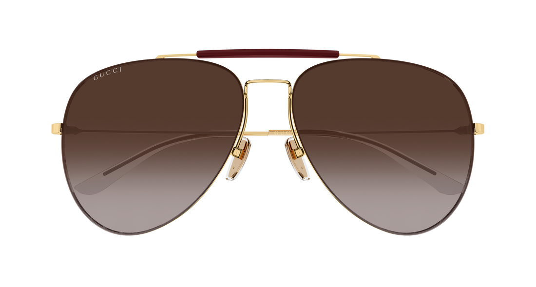 Óculos de sol gucci gg2255s 003 dorado pilot/navigator masculino tamanho 60mm - Vista de detalhe