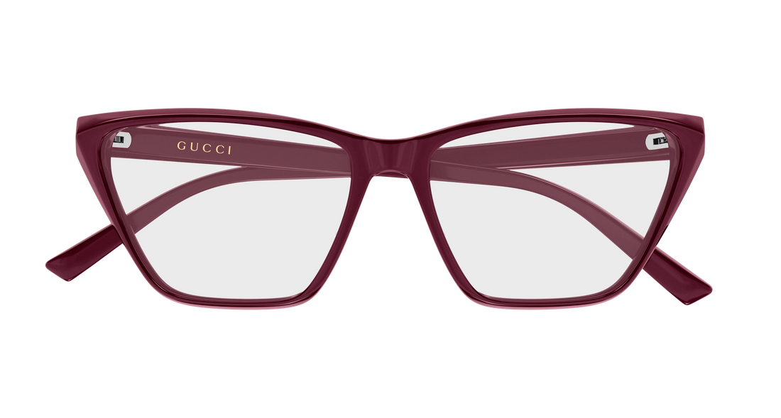 Óculos graduados gucci gg2204o 008 rojo geometrical/directional femenino tamanho 56mm - Vista de detalhe