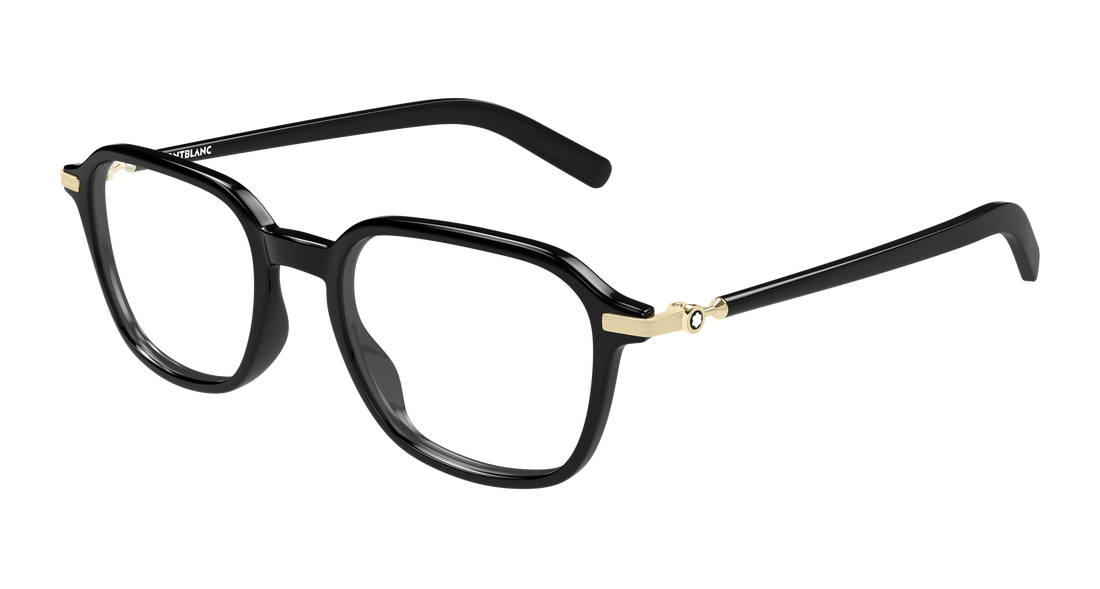 Óculos graduados montblanc mb0462o 001 negro rectangular / squared masculino tamanho 51mm - Vista principal