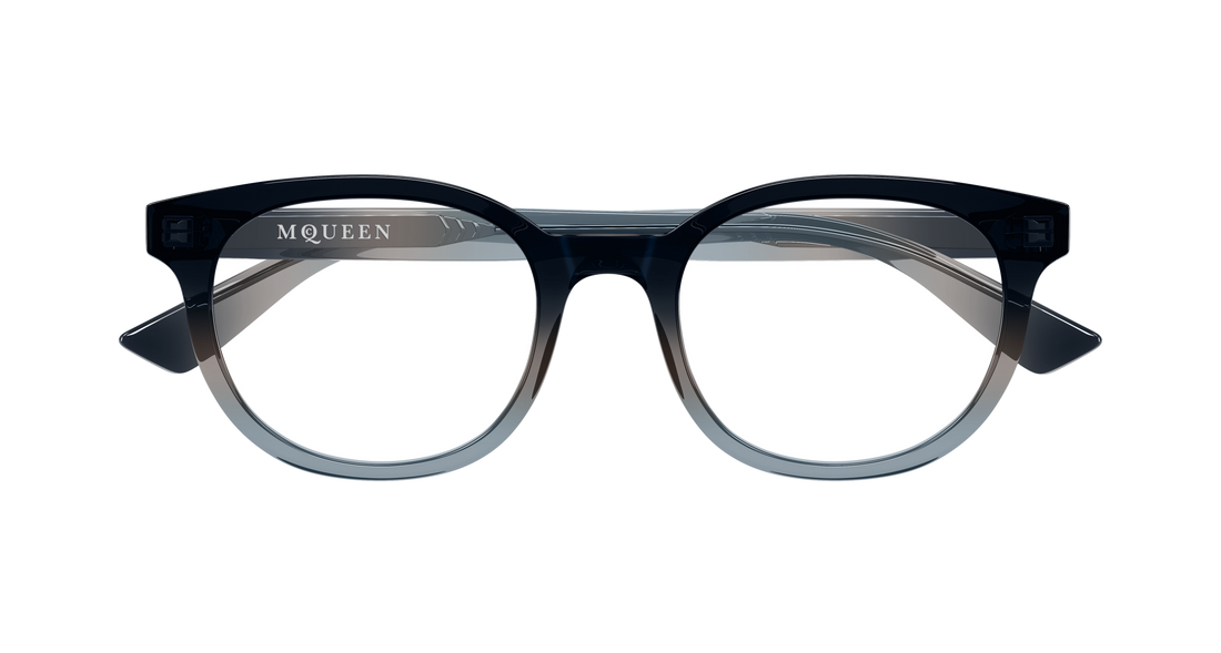 Brillen alexander mcqueen am0567o 006 azul round/oval/panthos masculino größe 51mm - Detailansicht