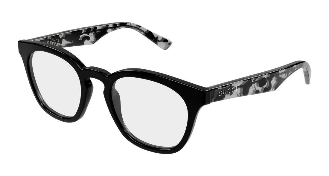 Óculos graduados gucci gg2185o 008 negro round/oval/panthos masculino tamanho 52mm - Vista principal