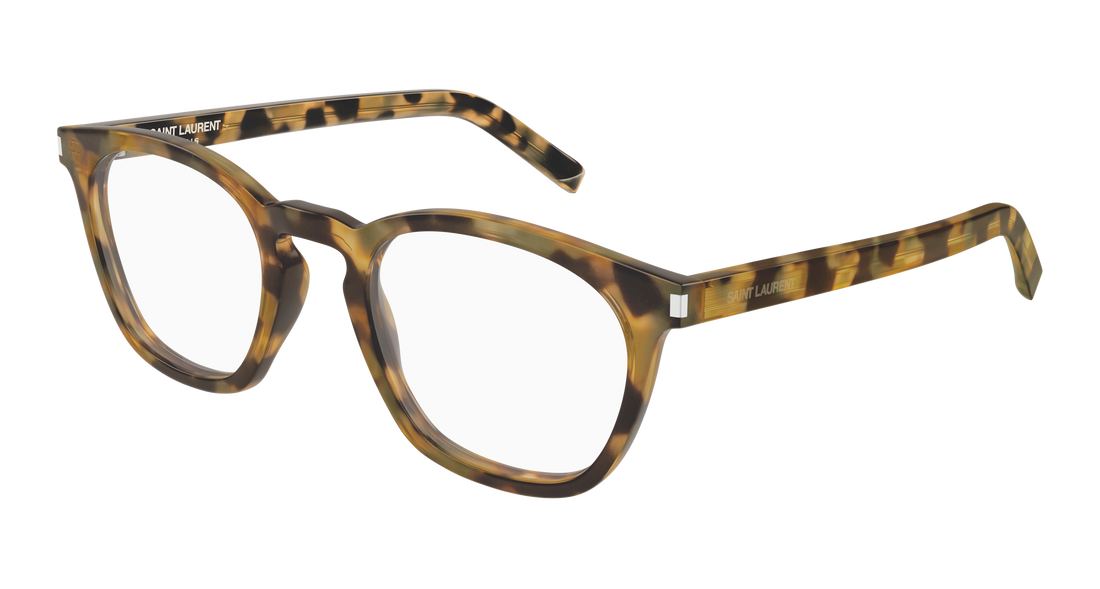 Briller saint laurent sl 28 opt 017 havana round/oval/panthos masculino størrelse 50mm - Hovedvisning