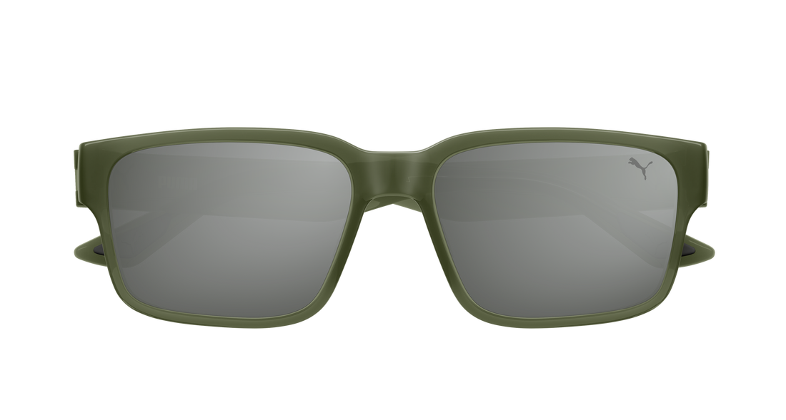 Sunglasses puma pu0542s 003 verde rectangular / squared masculino size 57mm - Detailed view