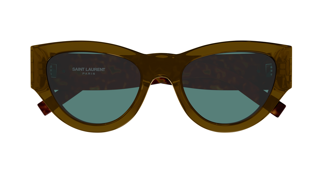 Sunglasses saint laurent sl m94 013 marron cat eye femenino size 53mm - Detailed view