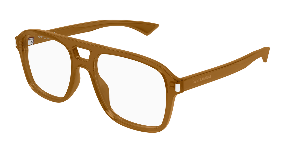 Lunettes de vue saint laurent sl 881 opt 005 marron masculino taille 55mm - Vue principale