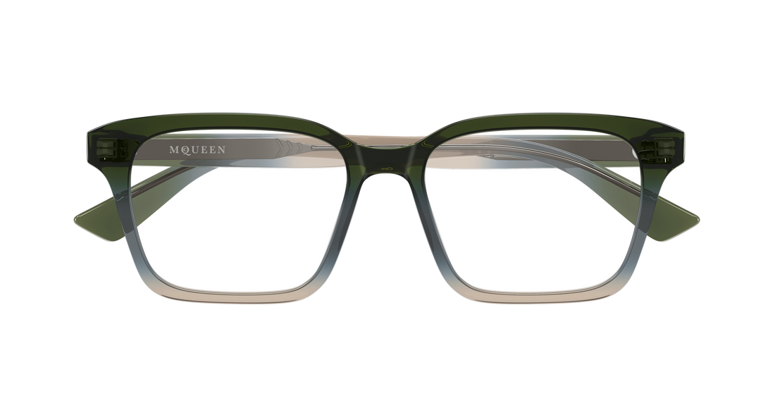 Brillen alexander mcqueen am0566o 006 verde rectangular / squared unisex größe 53mm - Detailansicht