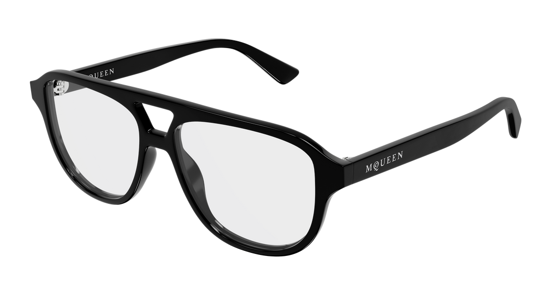 Gafas graduadas alexander mcqueen am0574o 001 negro pilot/navigator unisex talla 54mm - Vista principal