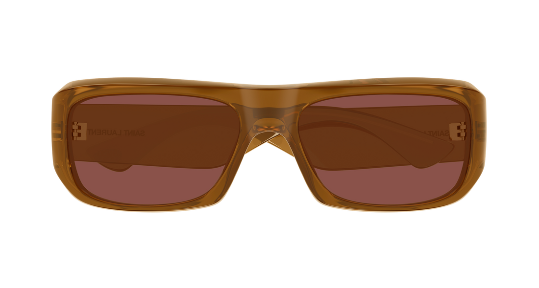 Óculos de sol saint laurent sl 869 004 marron rectangular / squared masculino tamanho 57mm - Vista de detalhe