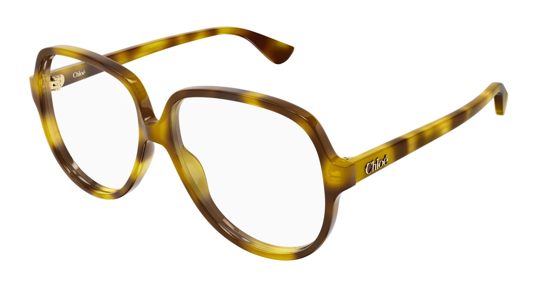 Glasögon chloé ch0391o 002 havana rectangular / squared femenino storlek 59mm - Huvudvy