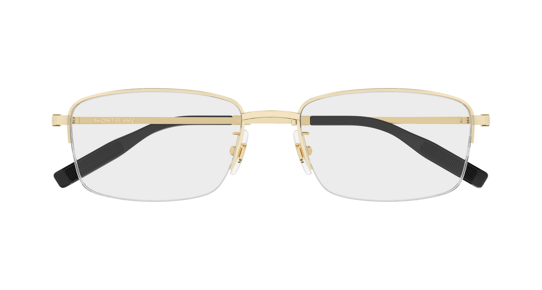 Óculos graduados montblanc mb0529oa 005 dorado rectangular / squared masculino tamanho 56mm - Vista de detalhe