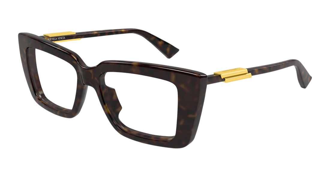 Óculos graduados bottega veneta bv1448o 002 havana rectangular / squared femenino tamanho 53mm - Vista principal