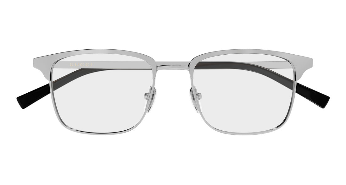 Brillen gucci gg2135o 005 plateado rectangular / squared masculino größe 56mm - Detailansicht