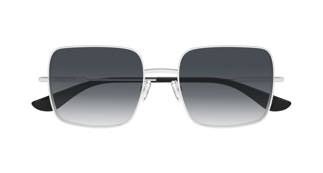 Sonnenbrillen alexander mcqueen am0564s 001 plateado rectangular / squared femenino größe 55mm - Detailansicht