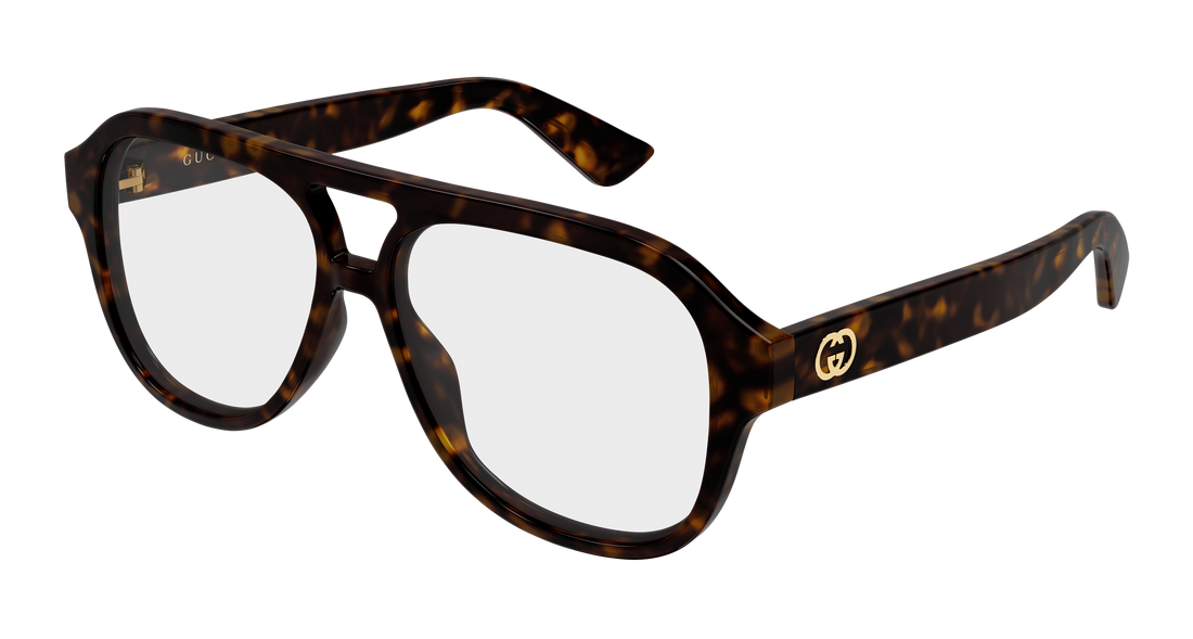 Lunettes de vue gucci gg2192o 002 havana pilot/navigator femenino taille 55mm - Vue principale