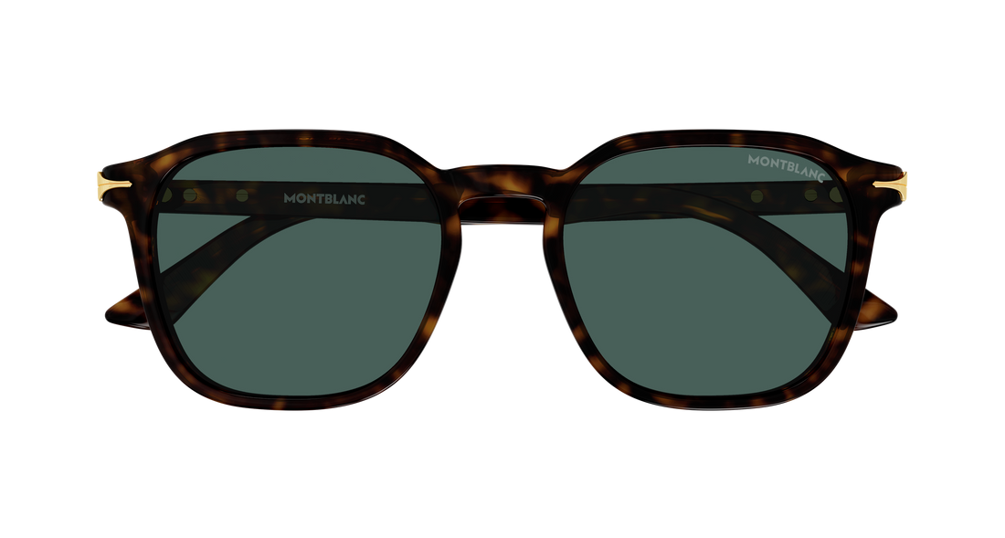 Óculos de sol montblanc mb0516s 002 havana rectangular / squared masculino tamanho 52mm - Vista de detalhe