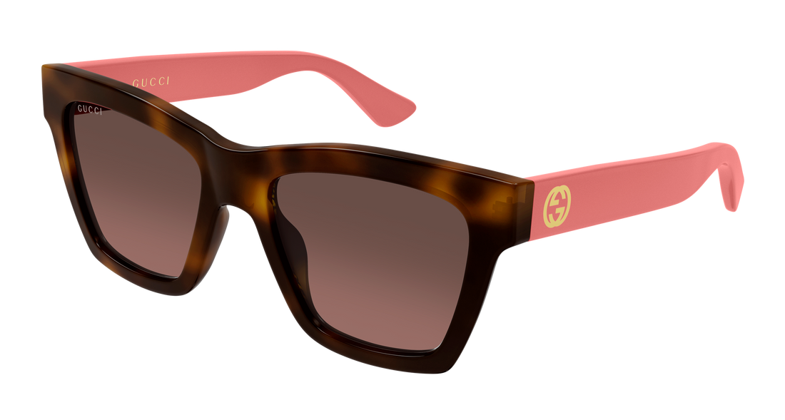Solbriller gucci gg1714s 012 havana cat eye femenino størrelse 54mm - Hovedvisning