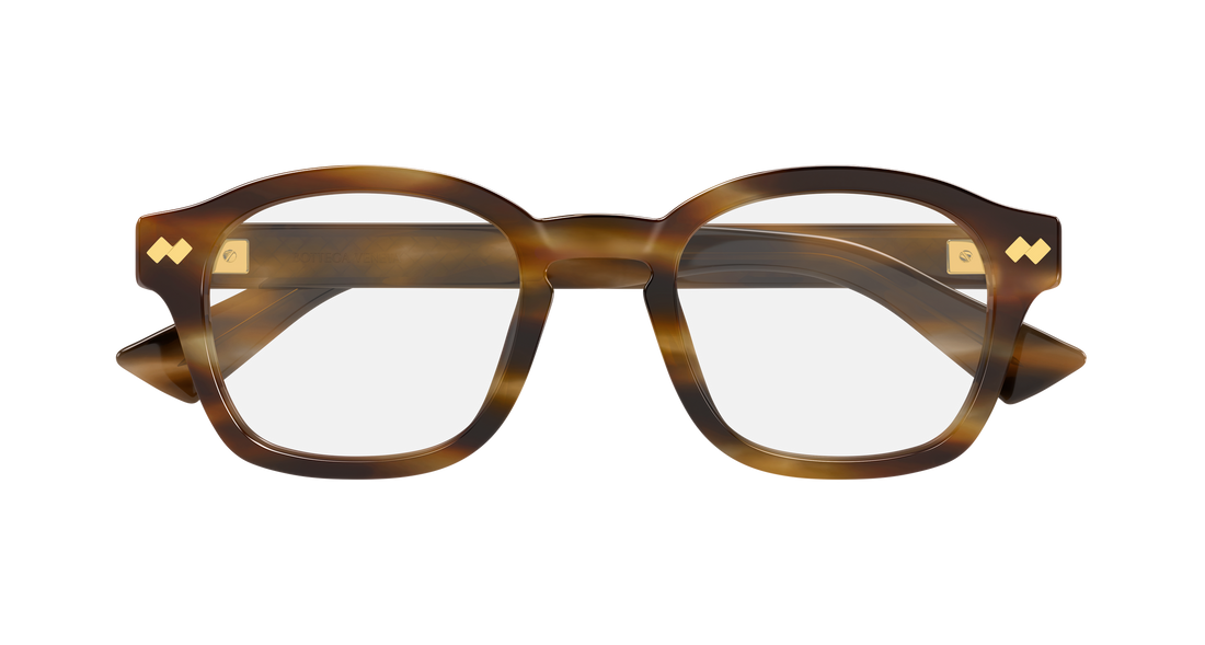 Occhiali da vista bottega veneta bv1445oa 002 havana round/oval/panthos unisex taglia 51mm - Vista dettagliata