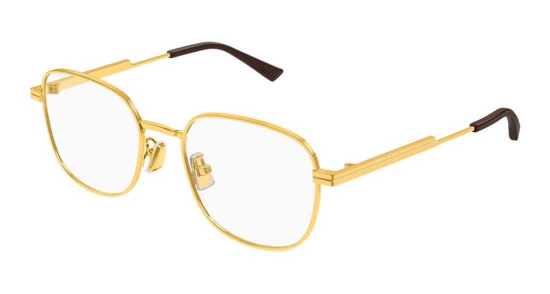 Óculos graduados bottega veneta bv1521oj 001 dorado rectangular / squared unisex tamanho 52mm - Vista principal