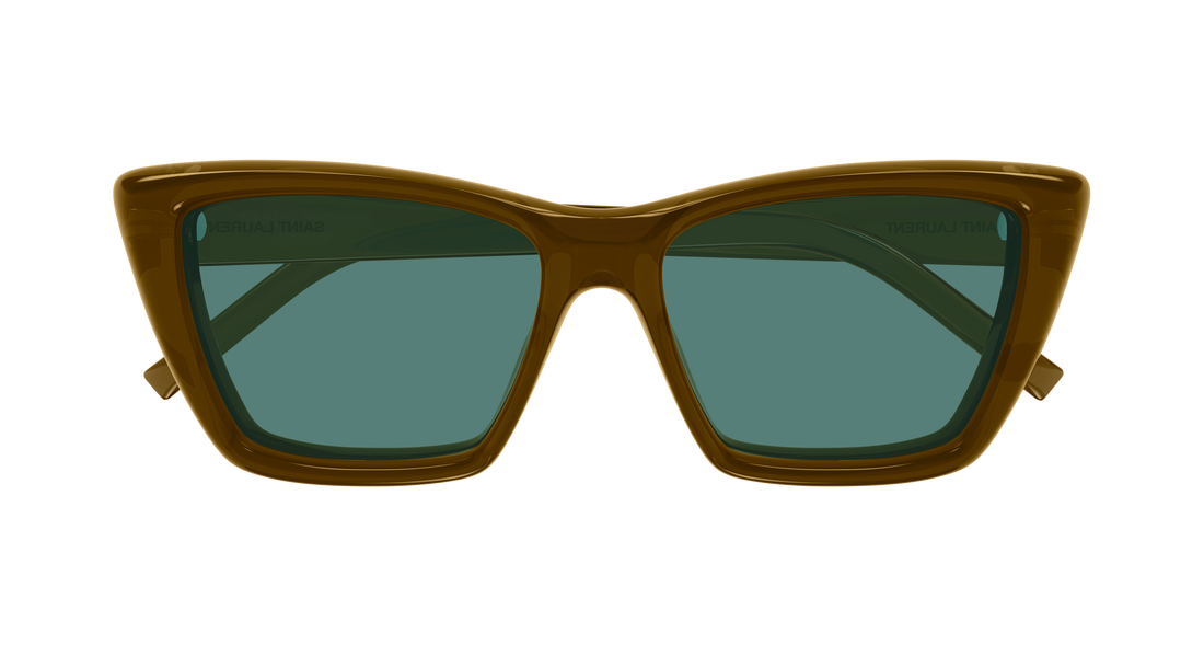 Occhiali da sole saint laurent sl 276 mica plump 003 marron cat eye femenino taglia 55mm - Vista dettagliata