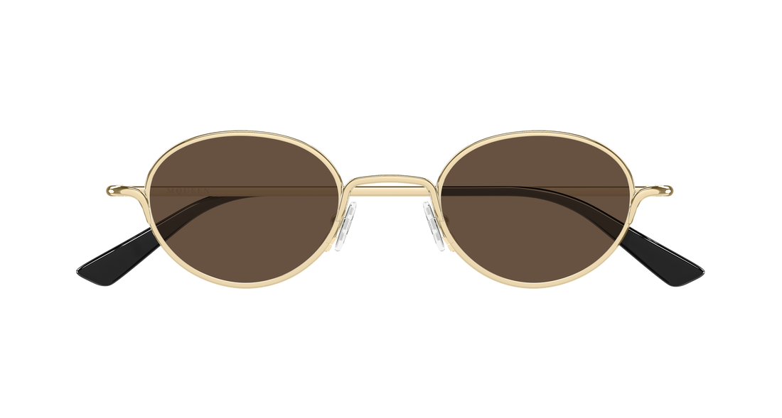 Sonnenbrillen alexander mcqueen am0562s 002 dorado round/oval/panthos unisex größe 46mm - Detailansicht
