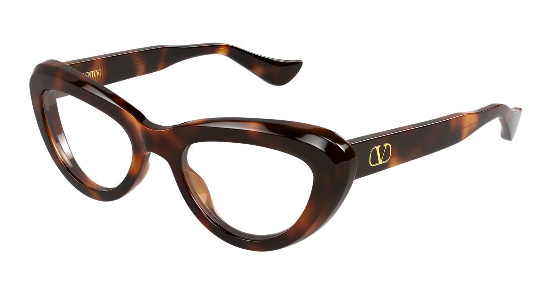 Óculos graduados valentino vg0059o 003 havana cat eye femenino tamanho 52mm - Vista principal