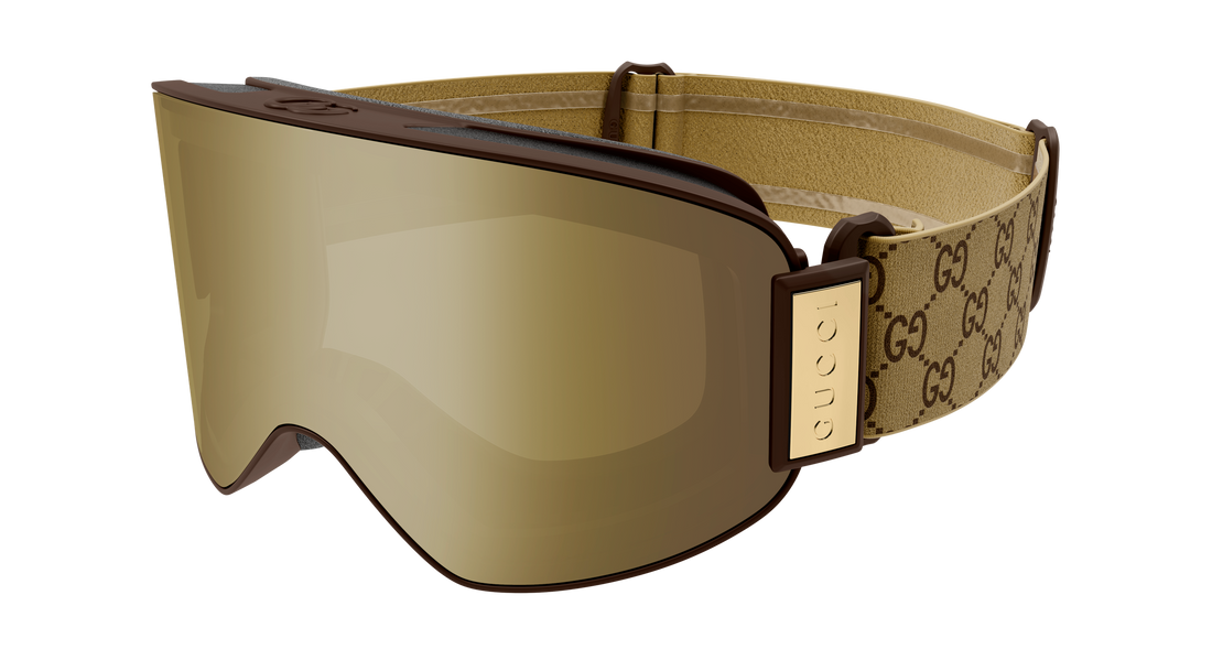 Sunčane naočale gucci gg1974s 004 marron shield unisex veličina 99mm - Glavni prikaz