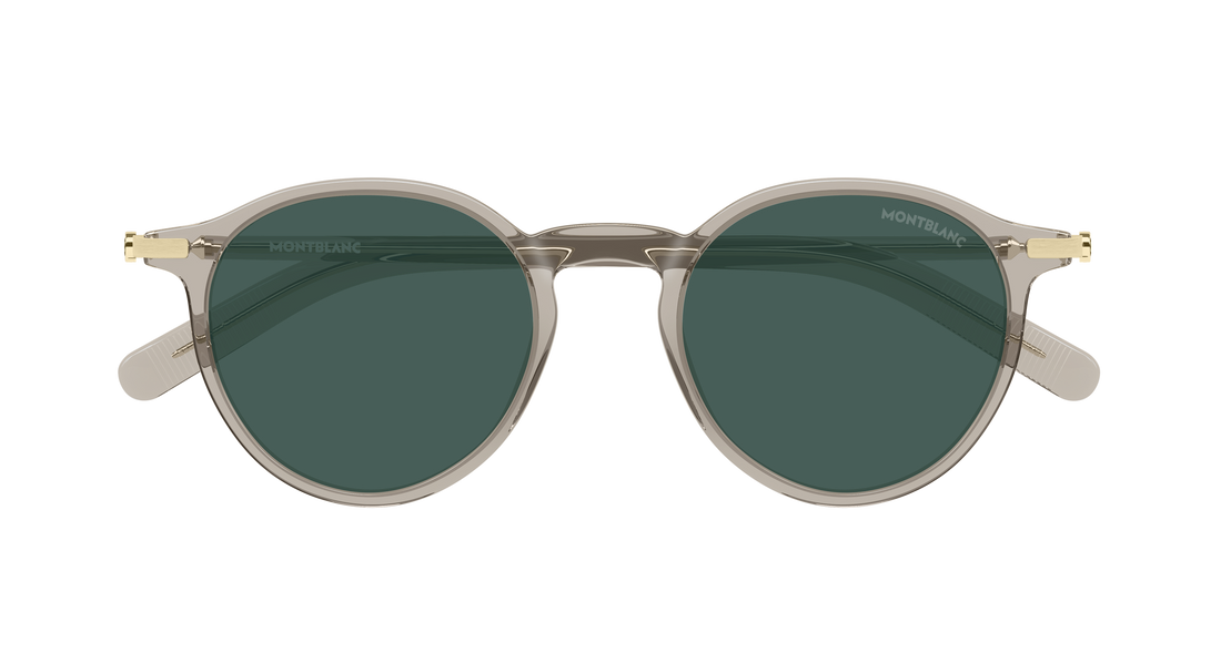 Gafas de sol montblanc mb0461s 004 beige round/oval/panthos masculino talla 49mm - Vista de detalle