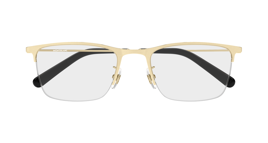 Occhiali da vista montblanc mb0502ol 001 dorado rectangular / squared masculino taglia 53mm - Vista dettagliata