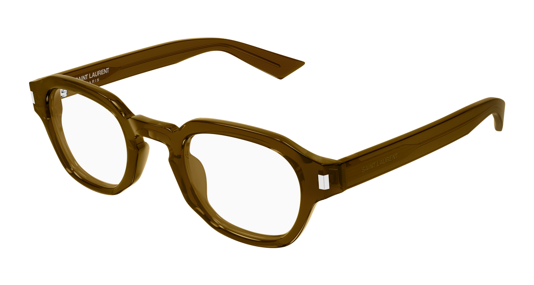 Óculos graduados saint laurent sl 946 opt 003 marron round/oval/panthos masculino tamanho 47mm - Vista principal