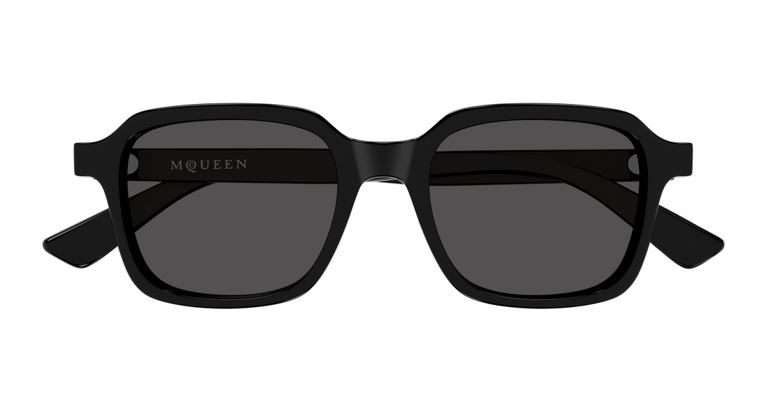 Occhiali da sole alexander mcqueen am0571s 001 negro rectangular / squared unisex taglia 50mm - Vista dettagliata
