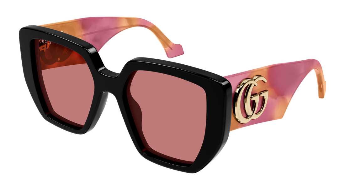 Óculos de sol gucci gg0956s 010 negro rectangular / squared femenino tamanho 54mm - Vista principal