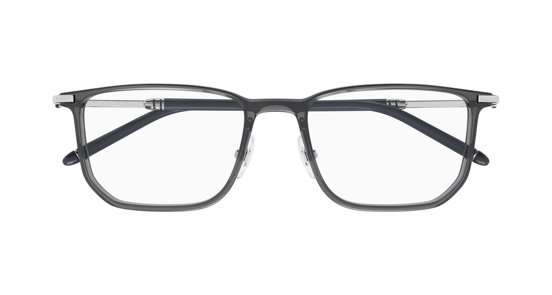 Óculos graduados montblanc mb0523o 002 gris rectangular / squared masculino tamanho 54mm - Vista de detalhe