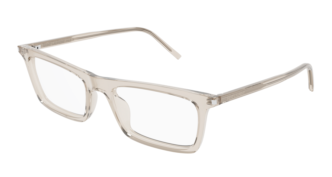 Lunettes de vue saint laurent sl 890 betty thin opt 004 beige rectangular / squared unisex taille 54mm - Vue principale