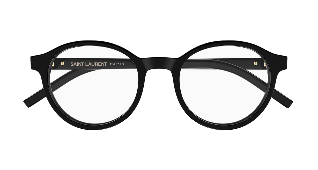 Briller saint laurent sl m163 001 negro round/oval/panthos unisex størrelse 50mm - Detaljeret visning