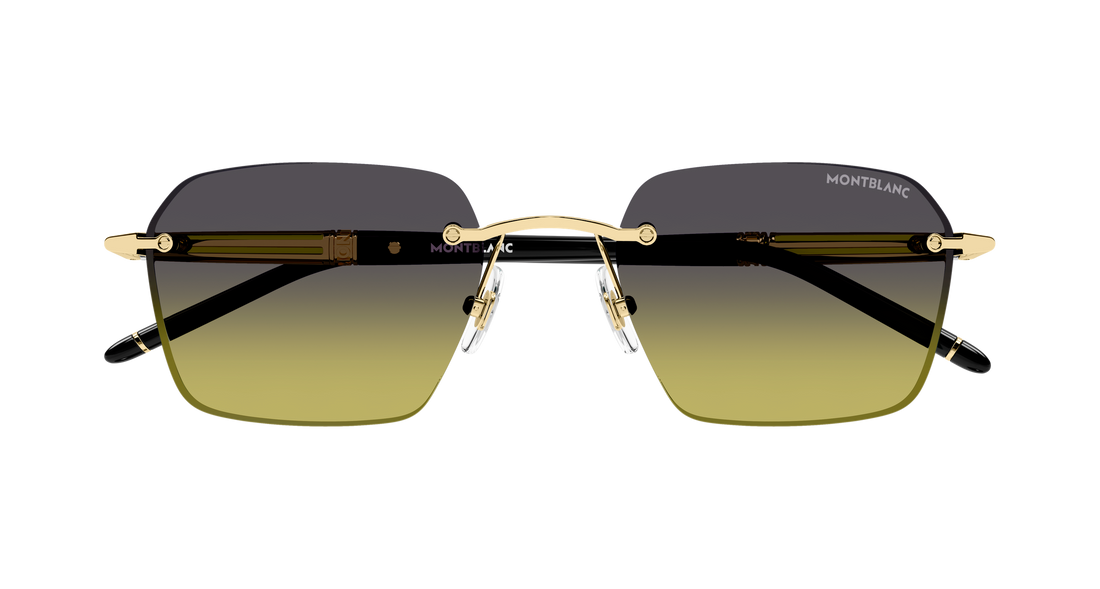 Óculos de sol montblanc mb0526s 004 dorado rectangular / squared masculino tamanho 54mm - Vista de detalhe