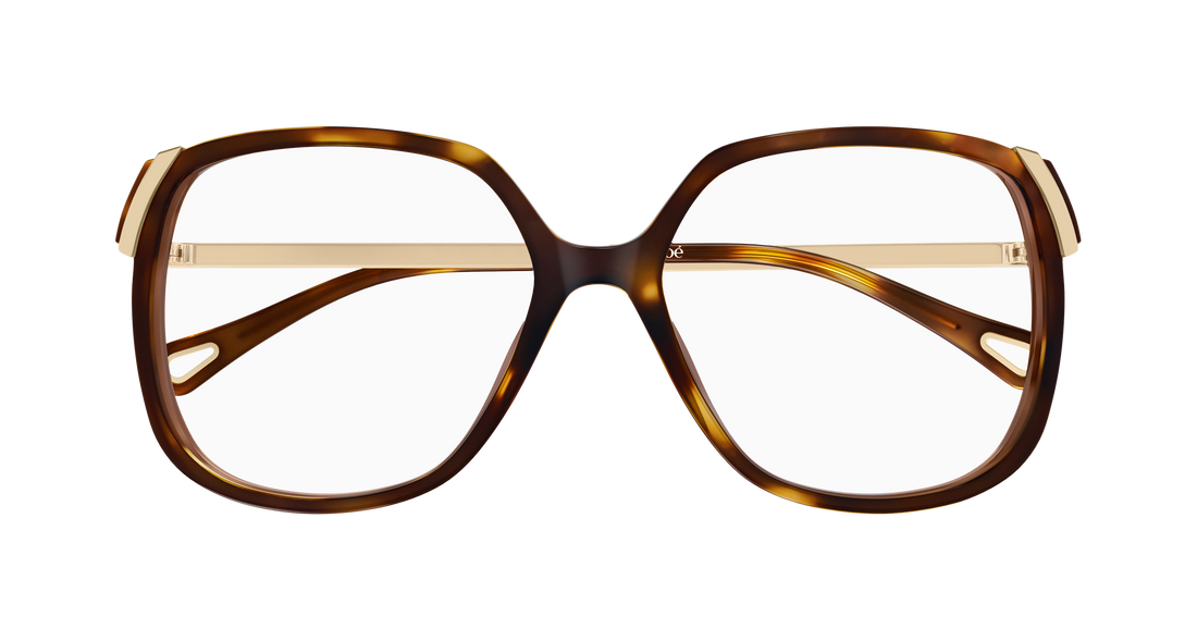 Briller chloé ch0287o 010 havana rectangular / squared femenino størrelse 56mm - Detaljeret visning