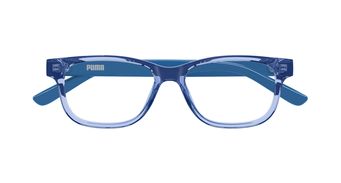 Óculos graduados puma pj0092o 002 light rectangular / squared infantil tamanho 47mm - Vista de detalhe