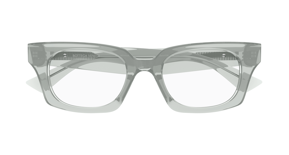 Óculos graduados bottega veneta bv1504o 004 gris cat eye femenino tamanho 48mm - Vista de detalhe