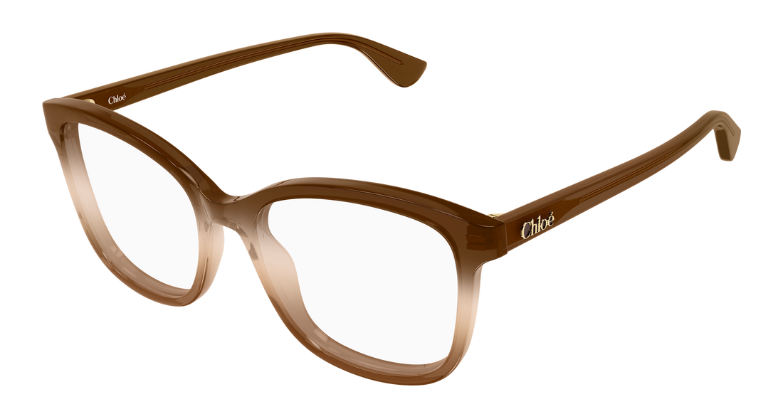 Óculos graduados chloé ch0393o 005 marron cat eye femenino tamanho 54mm - Vista principal