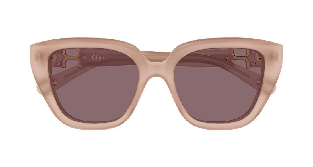 Óculos de sol chloé ch0410s 005 rosa cat eye femenino tamanho 53mm - Vista de detalhe