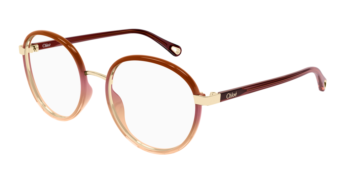 Briller chloé ch0033o 011 rojo round/oval/panthos femenino størrelse 51mm - Hovedvisning