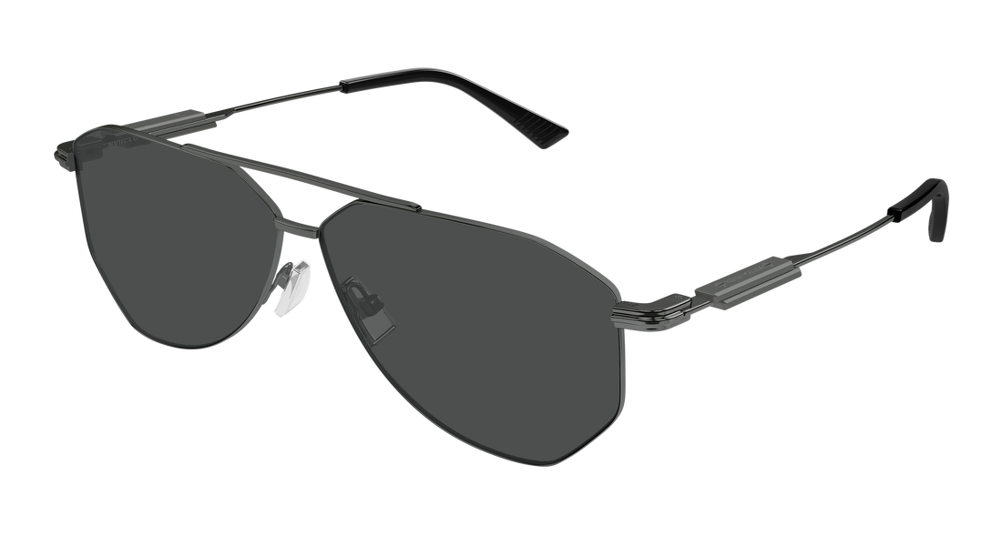 Óculos de sol bottega veneta bv1508s 001 plateado pilot/navigator unisex tamanho 60mm - Vista principal