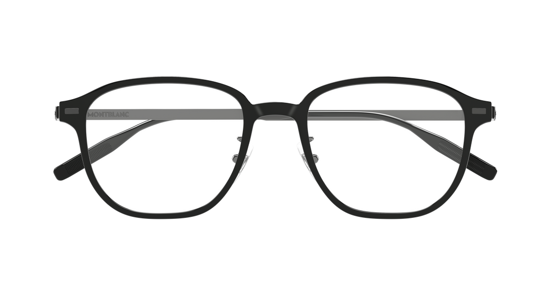 Occhiali da vista montblanc mb0466oa 001 negro geometrical/directional masculino taglia 52mm - Vista dettagliata