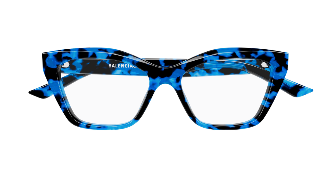 Gafas graduadas balenciaga bb0342o 016 azul cat eye femenino talla 55mm - Vista de detalle