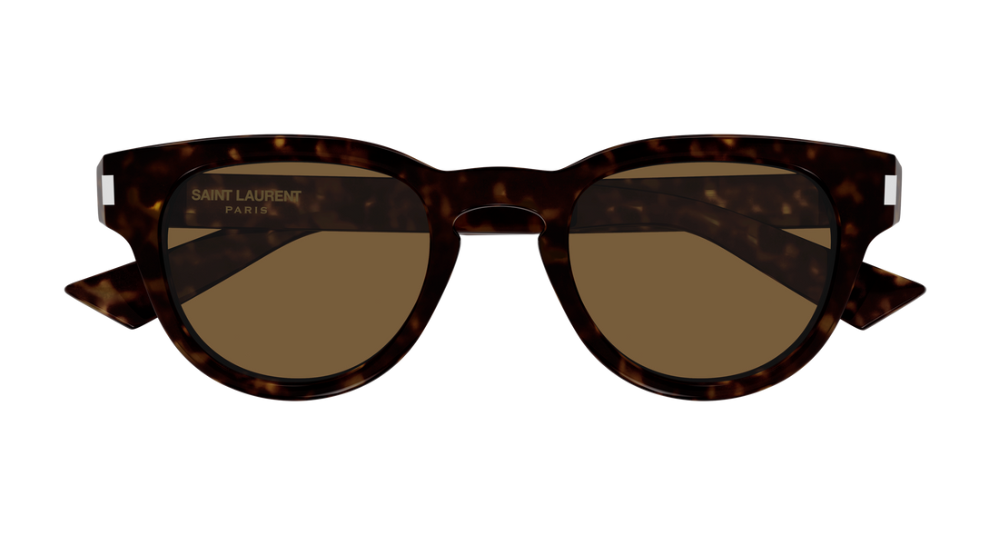 Óculos de sol saint laurent sl 876 006 havana round/oval/panthos masculino tamanho 48mm - Vista de detalhe