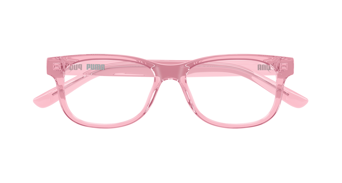 Óculos graduados puma pj0093o 008 rosa rectangular / squared infantil tamanho 50mm - Vista de detalhe