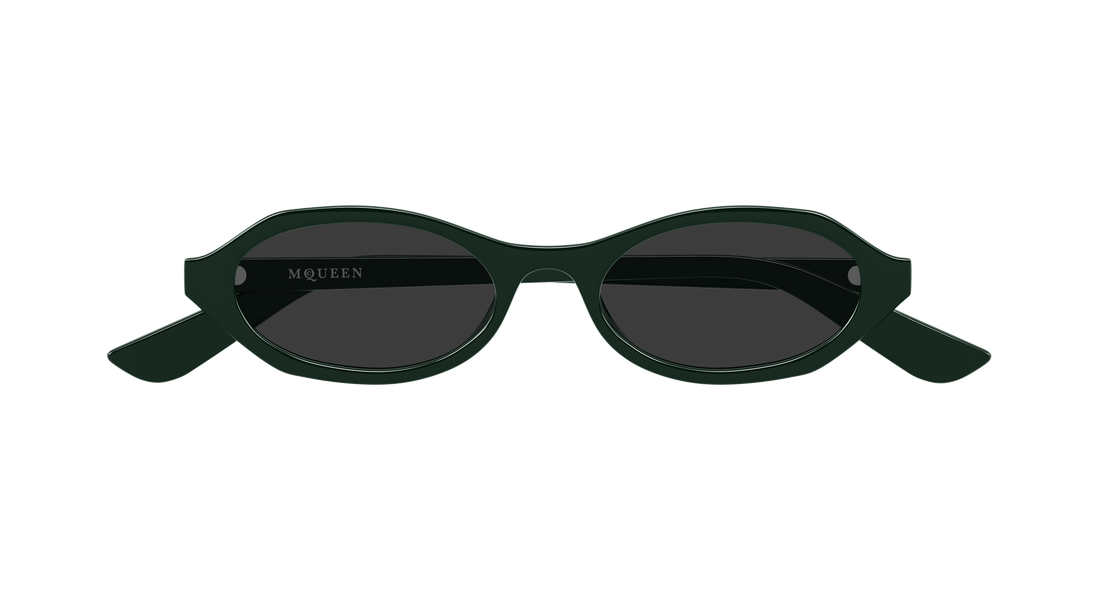 Óculos de sol alexander mcqueen am0559s 004 verde round/oval/panthos femenino tamanho 51mm - Vista de detalhe