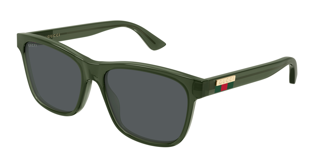 Solbriller gucci gg0746s 007 verde rectangular / squared masculino størrelse 57mm - Hovedvisning