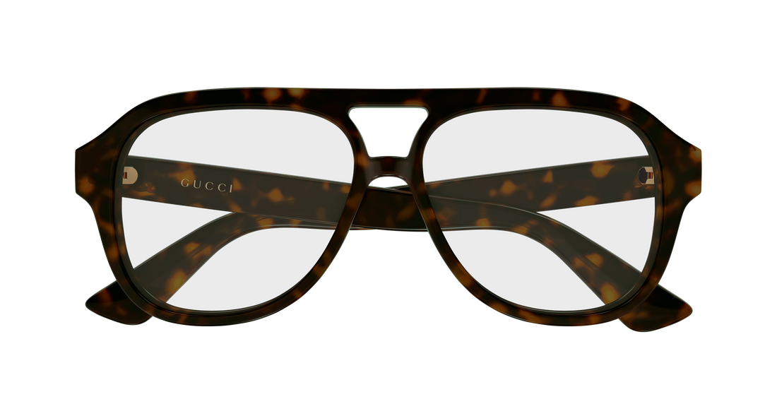 Lunettes de vue gucci gg2192o 002 havana pilot/navigator femenino taille 55mm - Vue détaillée